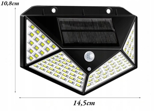 LED SOLAR LAMPA S POHYBOVÝM A SÚMRAKOVÝM SNÍMAČOM 100LED SOLÁRNY HALOGÉN