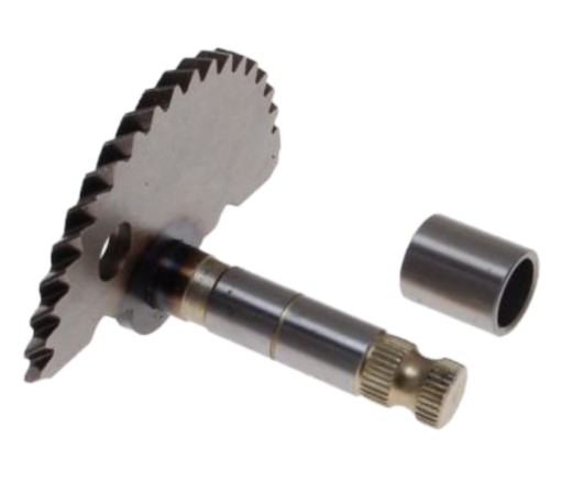Kolobežka GY6 4T, hriadeľ štartéra 62 mm pre 8T koleso