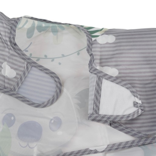 Zásterový podbradník pre deti s rukávmi na suchý zips a vreckom