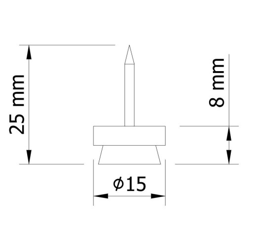 20 x klzák plstená nábytková noha 15 mm
