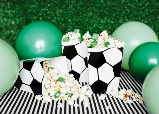POPCORN BOXES futbalový futbal 6 ks na narodeniny fanúšika