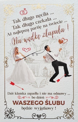 Svadobné oznámenia s veselými prianiami a humorom 5K16