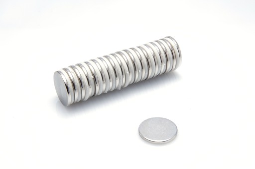 Cylindrický neodymový magnet MW 15x1,5 mm N38 10 kusov