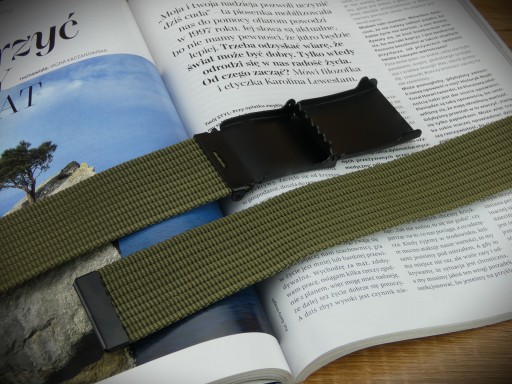 Dámsky a pánsky KHAKI WEBBING opasok, krátky, 115 cm