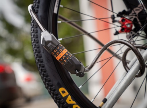 ZÁMOK NA BICYKEL KÁBLOVÝ ZÁMEK NA BICYKEL 100 cm 5 DIGITÁLNA KOMBINÁCIA