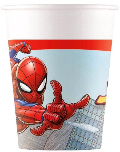 Papierové poháre Spiderman Crime Fighter Marvel 200 ml 8 ks.