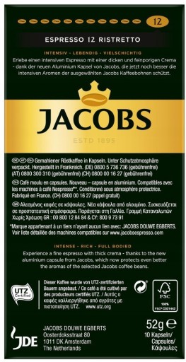 NESPRESSO JACOBS KÁVA Espresso Ristretto 10