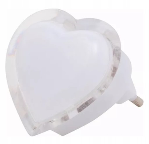 NOČNÁ LAMPA PRE KONTAKTNÉ SRDCE LED 0,3W BIELA IDEUS