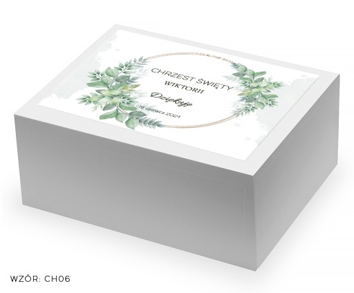 Tortové krabičky s etiketou na svätý krst + personalizácia