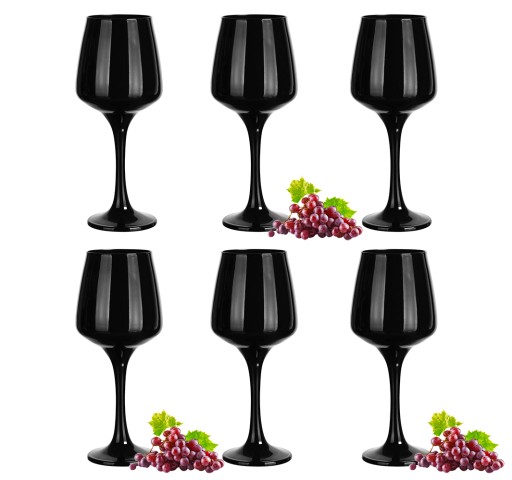 ČIERNE POHÁR NA VÍNO 360ML GLASMARK
