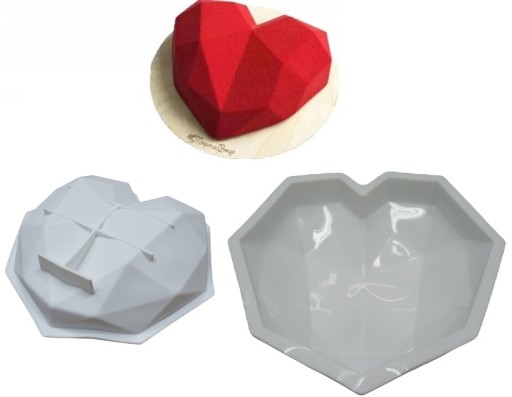 SILIKÓNOVÁ FORMA NA PEČENIE TORTY, VEĽKÉ 3D SRDCE