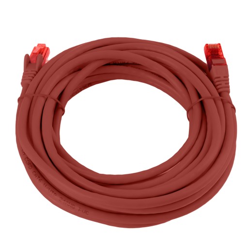 RJ45 LAN kábel CAT 6 U/UTP AWG24 červený 7,5 m