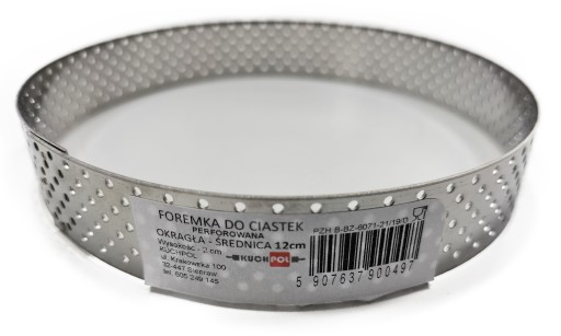 Perforovaný okraj, priemer 12 cm, tortová forma