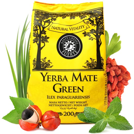 Yerba Mate Green FUERTE Goji Guarana KATUAVA super sila a energia 200g