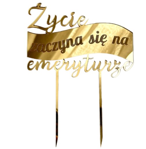Život začína v dôchodku Topper na dôchodcovskom ZLATE PLEXI zrkadlo