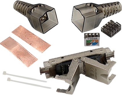 BEZNÁSTROJOVÝ MODULOVÝ KONEKTOR RJ45 CAT.6A STP HLAV