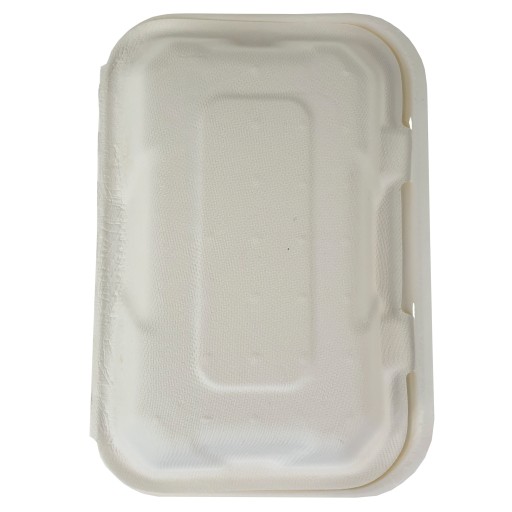 Obedový box BIELY z cukrovej trstiny STRONG na večeru 230x155x77mm balenie 10ks