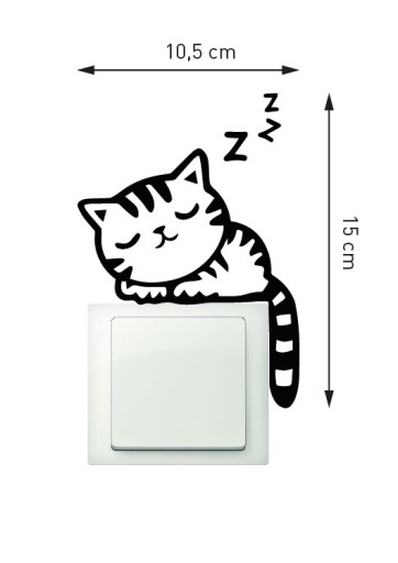 Nálepka CAT pre obvod spínača svetla! D.výber