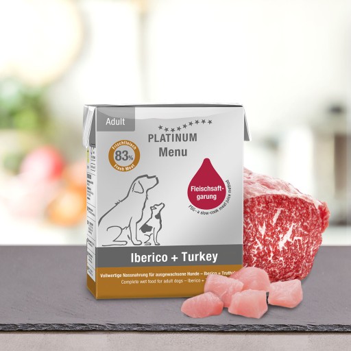 PLATINUM Menu Iberico+Turkey mokré krmivo 375 g