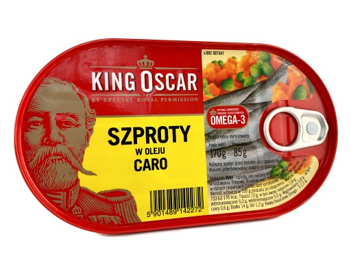 ŠPROTY V CARO KING OSCAR OLEJ 170g OMEGA-3