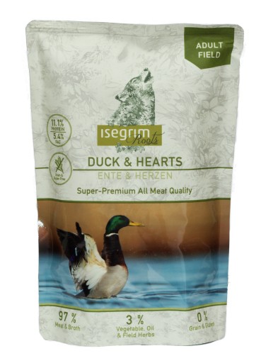 Isegrim DUCK HEARTS vrecúško 410g Duck Hearts
