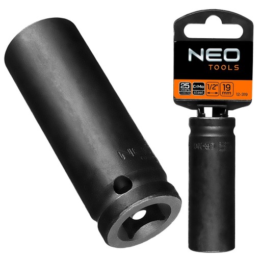 NEO NÁRAZOVÁ ZÁSUVKA 1/2 PALCA DLHÁ, HRUBÁ 19MM L78MM CR-MO 12-319