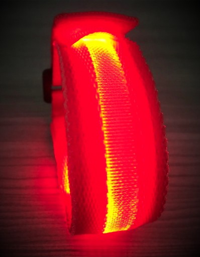 Obojok pre psa a mačku, OSVETLENIE LED, nastaviteľný L, 55 cm