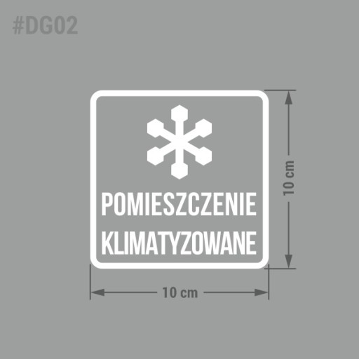 Klimatizovaná miestnosť - nálepka 10x10