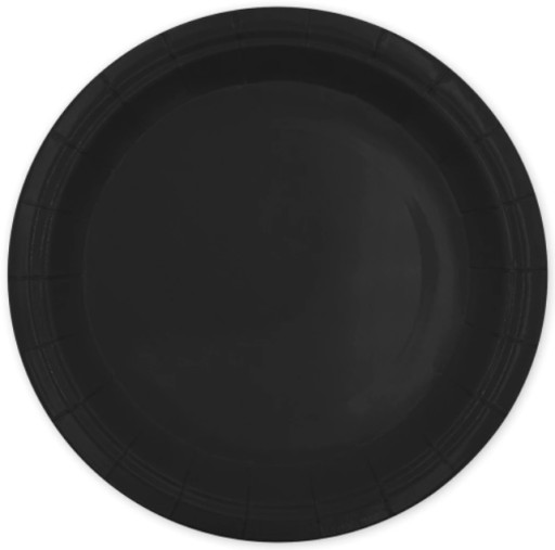ČIERNE NARODENINOVÉ PAPIEROVÉ TANIERE 18 CM 6 KS
