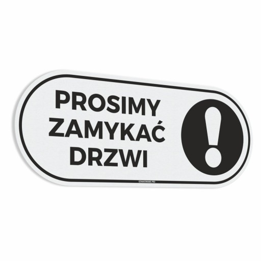 Nálepka - Zatvorte dvere 8x20