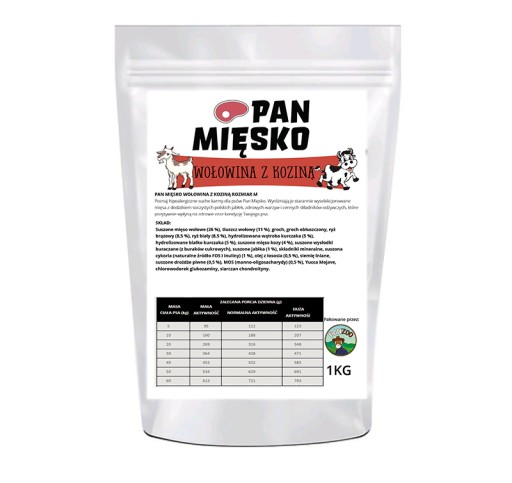 PAN MÄSO SUCHÉ KRÉM HOVÄDZIE A KOZIE 1KG PES