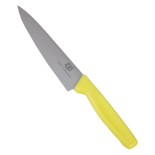 KUCHYŇSKÝ NÔŽ ŽLTÝ DLHÝ 20,5 CM - OSTRÝ, IDEÁLNY NA MÄSO