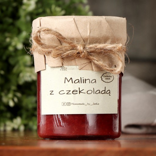 Domáci malinový džem Malinový s tmavou čokoládou 220 g Homemade by Janka