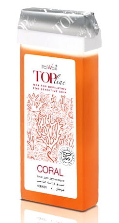 Depilačný voskový valček ItalWax TOPline, Coral, 100 ml