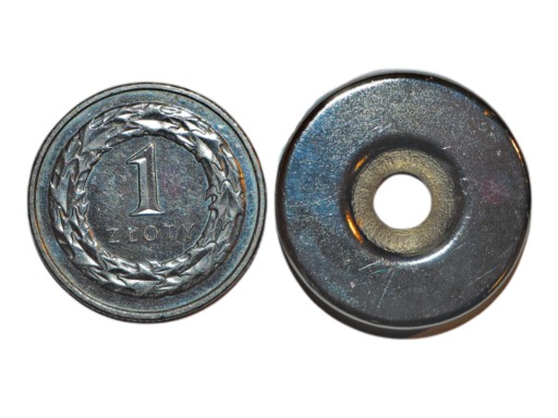Neodymový magnet 25x5 krúžok s 5mm otvorom