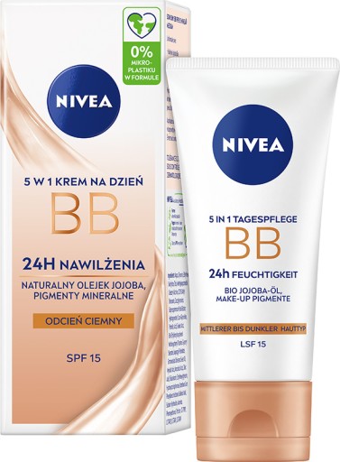 NIVEA Farbiaci BB krém 5v1 s filtrom proti nedokonalostiam - tmavý 50ml
