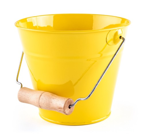 TOY žlté záhradné kovové vedierko 1,2L