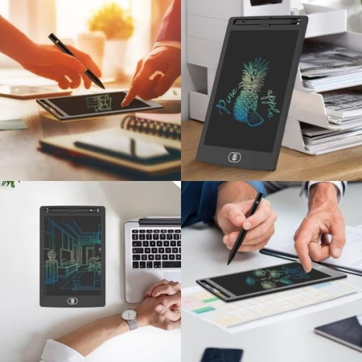 Farebný grafický tablet na kreslenie, snímky obrazovky LCD, poznámky pre deti, veľký