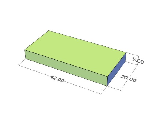 Neodymový tanierový magnet MPŁ 42x20x5 N38