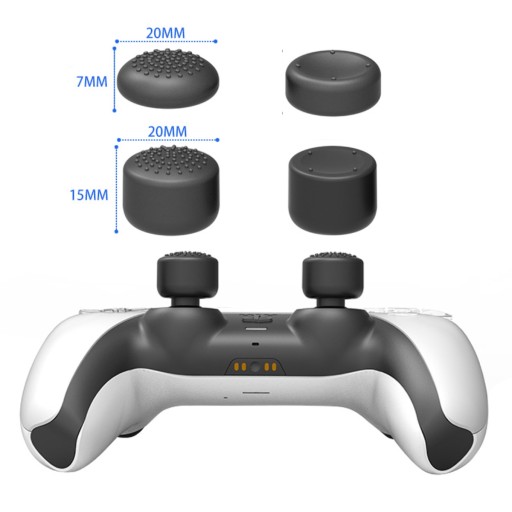 IRIS 8x gumené prekrývajúce gripy pre analógové gombíky PS5 PS4 Xbox 360 čierna