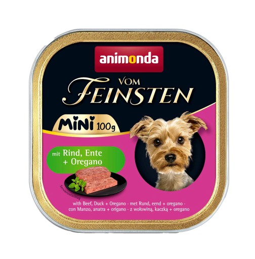 Animonda mini Adult mokré krmivo pre psov hovädzie kačacie oregano 100g