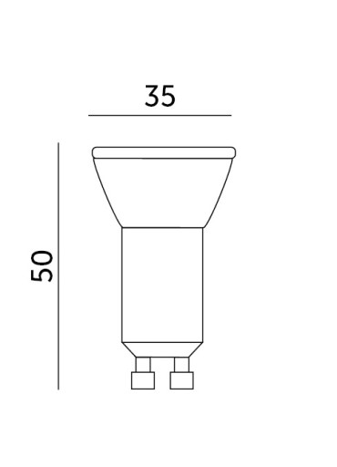 MR11 4W GU10 LED žiarovka, TEPLÁ BIELA