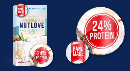 ALLNUTRITION PROTEIN CHOCOLATE NUTLOVE 100g KOKOSOVÝ PROTEIN CHOCOLATE FIT
