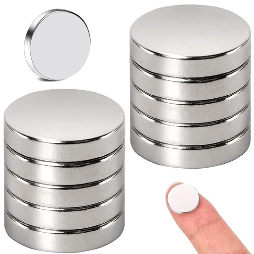 10x okrúhly NEODYMIOVÝ MAGNET, SILNÝ, SADA 10, SILNÝ