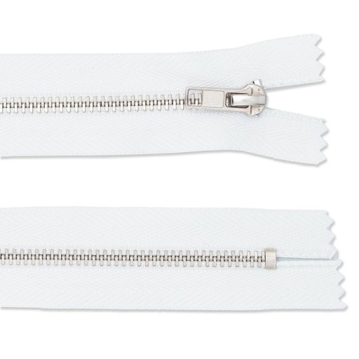 Pevný kovový zámok 4mm 12cm ZIP C101/NIK BIELY