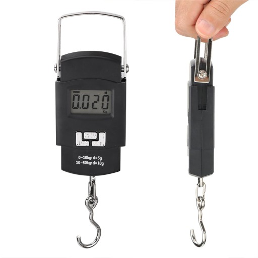 HÁČKOVÁ RYBÁRSKA CESTOVNÁ VÁHA NA BATOŽINU LCD 50 kg