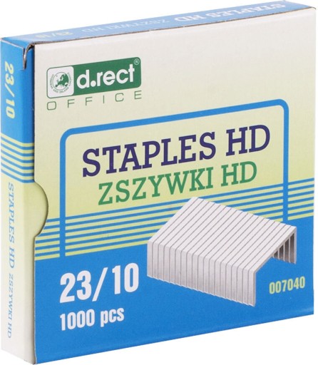 Spony do zošívačky 23/10, zaostrené na karty 70 x 3