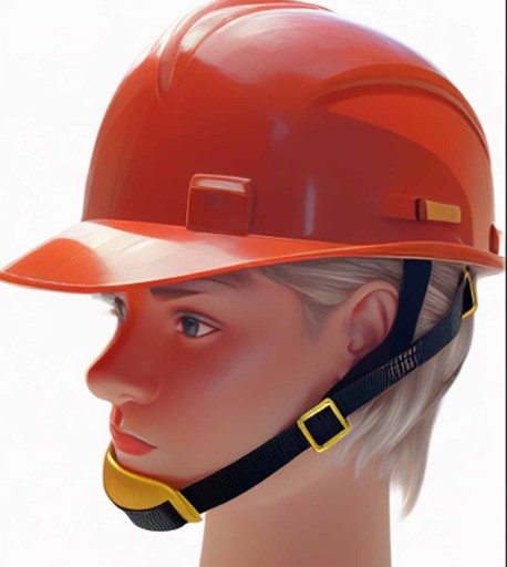 Pracovná prilba ERIK s remienkom pod bradou, ochranná prilba z HDPE, oranžová