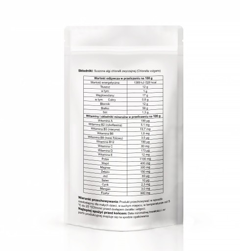 CHLORELLA Bio organický prášok z rias 100g