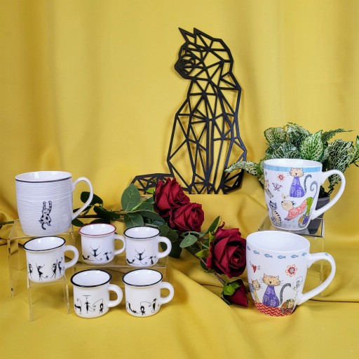 PORCELÁNOVÝ HRNČEK S MAČKAMI MAČKA 75ml